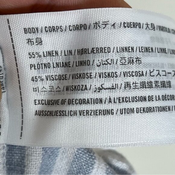 Abercrombie & Fitch Blue Striped Women Shorts - Picture 7 of 11